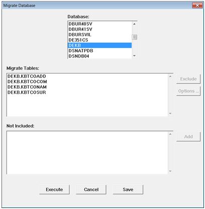 Migrate Database