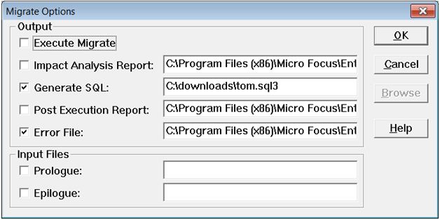 Migrate Options